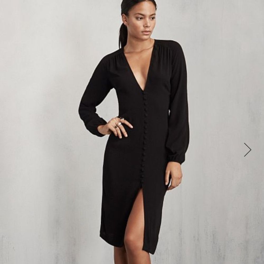 Reformation Dolores Deep V Neck Midi Dress 4